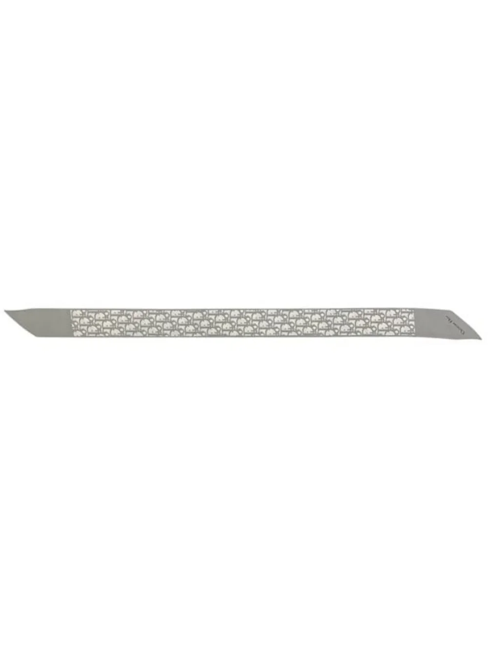 Dior Ribbon Scarf Mitzah Gray Oblique Already Cleaned Silk Logo All Over Pattern